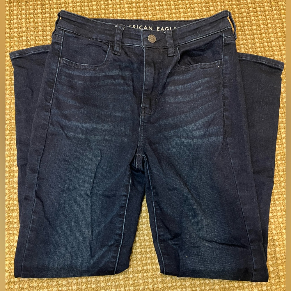 AMERICAN EAGLE Size 2 Dark Wash Hi-Rise Skinny Jeans